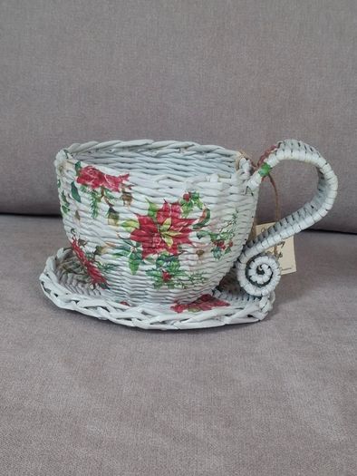 Handmade newspaper basket