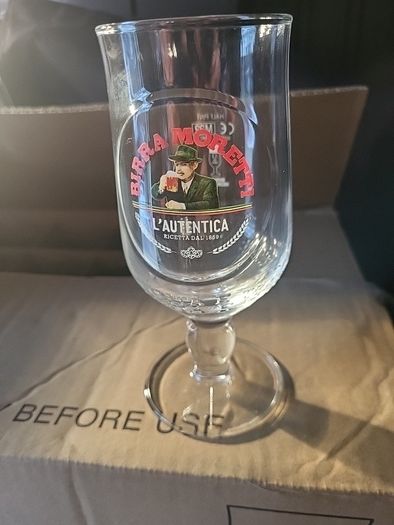 moretti half pint glasses x24