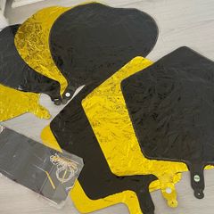 Black and gold party decoration foil balloons and garland