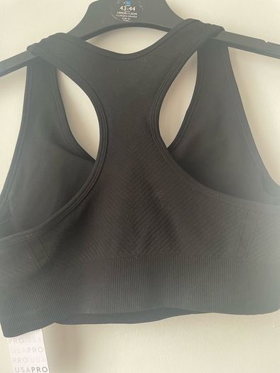 USA Crop Top black medium support size UK 12 New