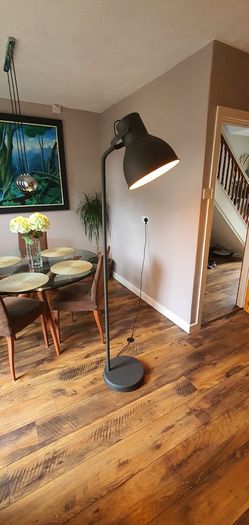 Hekear grey floor lamp