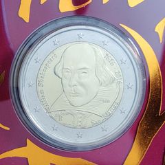 San Marino 2 Euro Brilliant Uncirculated Coin 2016 - Shakespeare