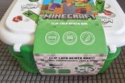 Brand New Minecraft Clip Lock Bento Box - 2 Tier with Cutlery