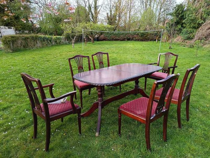 Dining table with chars - solid wood
