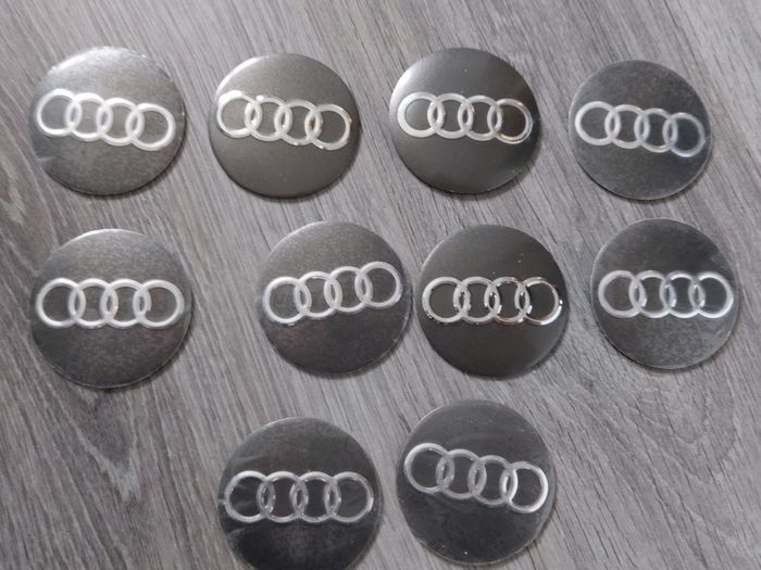10 x New Audi Badges 60mm - Multipple items can be added for 1 delivery