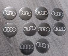 10 x New Audi Badges 60mm - Multipple items can be added for 1 delivery