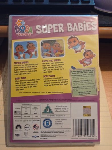 Brand New Sealed Dora The Explorer Super Babies DVD