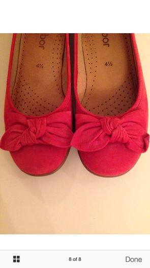 Gabor red comfort pumps