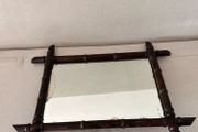 Vintage French Faux Bamboo Wall Mirror
