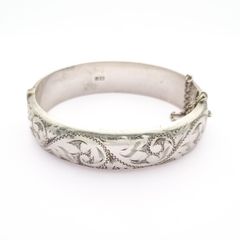 Vintage Silver Bangle Signed Birmingham 1970