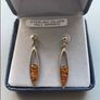 Sterling Silver Amber Earring Image 2
