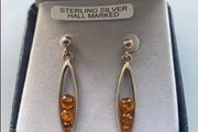 Silver Amber Earring