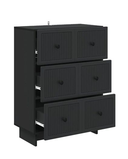 black drawers