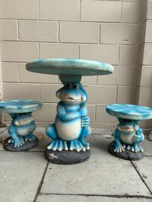 Frog Garden Table & 2 Stools- 3 Piece Set