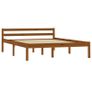 Bed Frame Honey Brown Solid Pine Wood 140x200 cm Image 3