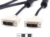 main image for ad dvi 6 foot DVI-D Digital Male Male MM Single Link Video Cable with Ferrite (White ends)