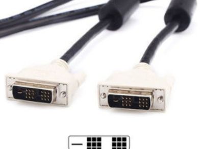dvi 6 foot DVI-D Digital Male Male MM Single Link Video Cable with Ferrite (White ends)