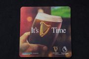 Guinness : It's Guinness Time - Official Beer of The Premier League , Beer Mat/Coaster