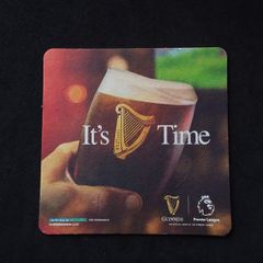 Guinness : It's Guinness Time - Official Beer of The Premier League , Beer Mat/Coaster