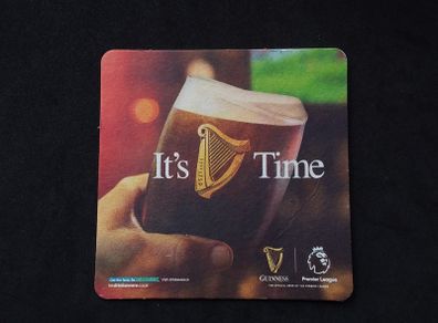 Guinness : It's Guinness Time - Official Beer of The Premier League , Beer Mat/Coaster