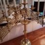 Antique solid brass church candelabras Image 3