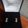 Gold earrings diamond Image 2