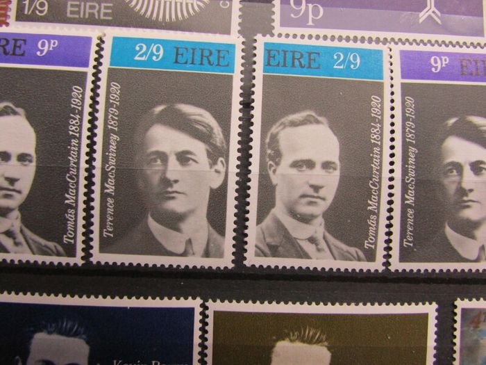 Ireland 1970.Lot of Mint never hinged Stamps Inc Kevin Barry,Terence MacSwiney