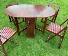 Table and Chairs foldable storage