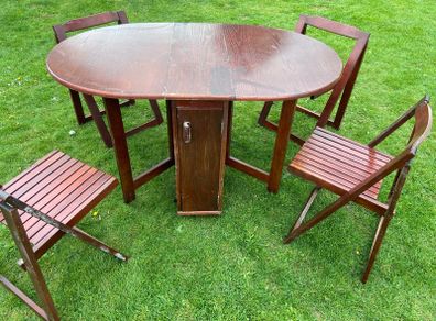 Table and Chairs foldable storage