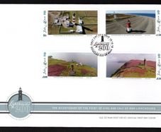 2018 Isle of Man Bicentenary of Point of Ayre and Calf of Man Lighthouses Commemorative Stamps First Day Cover (FDC)