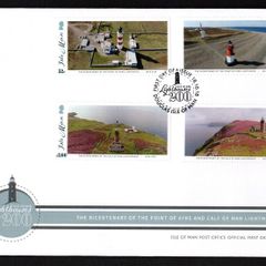 2018 Isle of Man Bicentenary of Point of Ayre and Calf of Man Lighthouses Commemorative Stamps First Day Cover (FDC)