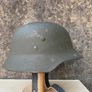 Original WW2 Hungarian M35/38 Steel Helmet. Finnish Postwar Refurb. Size 66. Complete. Militaria Image 6