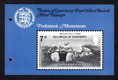 1977 Guernsey Pre-Hospital Monuments Commemorative Stamps Presentation Pack