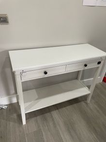 white console table