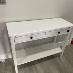 white console table