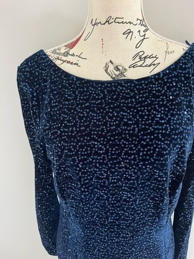 Hobbs Navy Sawyer Sequins Dress