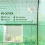 Reinforced Walk in Polytunnel Greenhouse with Roll Up Door, Galvanised Steel Frame and Zipped Door Windows, 2.5 x 2 m Image 3