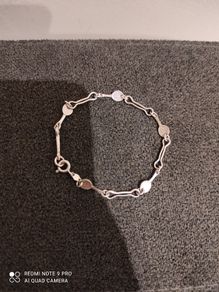 Vintage 925 silver tennis racket design bracelet.