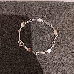Vintage 925 silver tennis racket design bracelet.