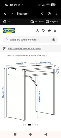Ikea desk and chair