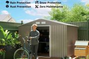 new 9 x 6ft Garden Metal Storage Shed. Outdoor Storage Tool House with Vents,