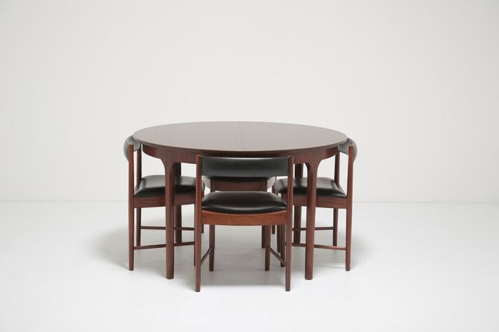 Vintage Rosewood Dining Table & 6 Dining Chairs Set by Tom Robertson for McIntosh, 1960s