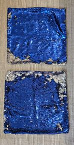 Set with 2 cushion covers with reversible sequins