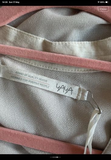 blouse Bnwt yaya biker shade long sleeve beige blouse size 36