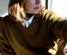 Zara Olive Green Oversized  V Neck Jumper  Size Large