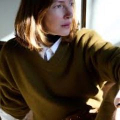 Zara Olive Green Oversized  V Neck Jumper  Size Large