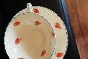 Art deco Crown Ducal soup bowl set