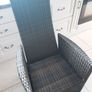 Rathwood reclining garden chairwith cushion, large footstool with cushion Image 7
