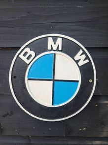 Bmw cast iron  sign