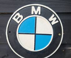 Bmw cast iron  sign